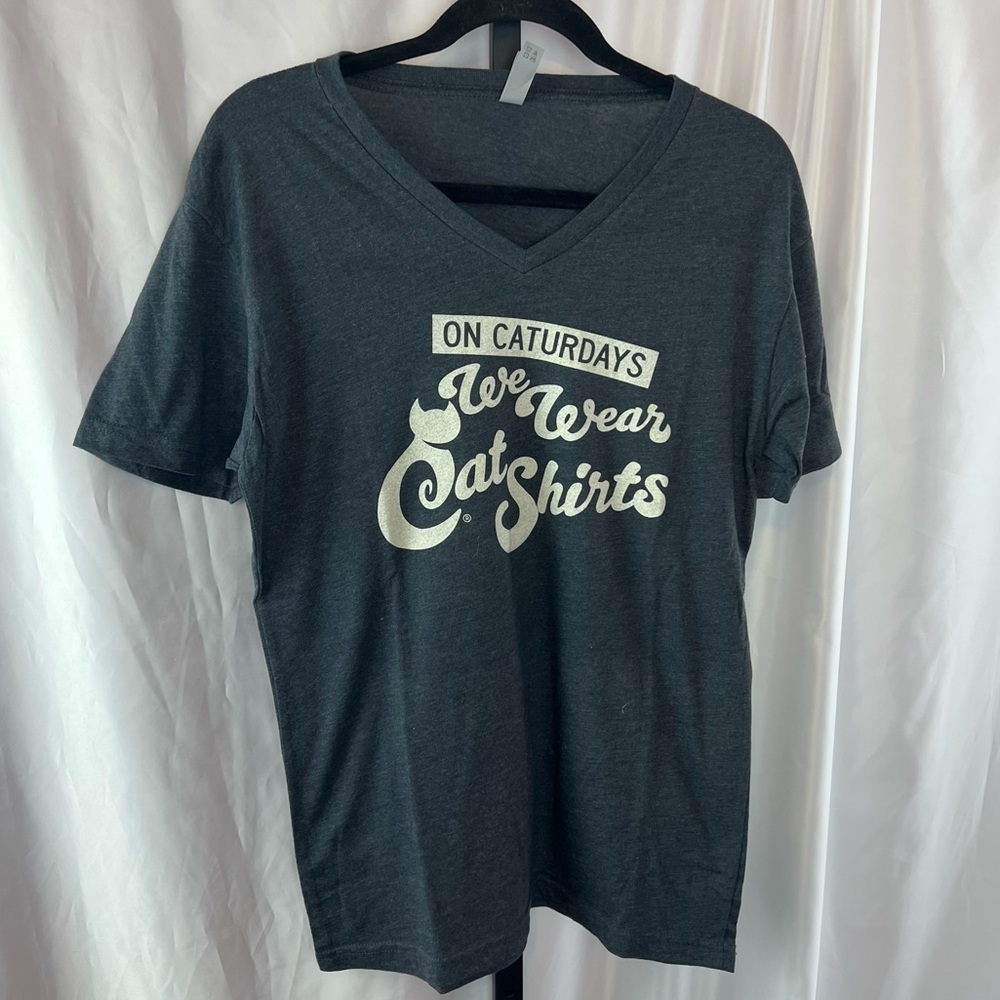 CatLadyBox On Caturdays We Wear Cat Shirts T-Shirt, size Medium